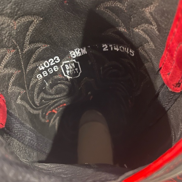 Dan Post Red and Black Cowgirl Boots - Picture 5 of 10